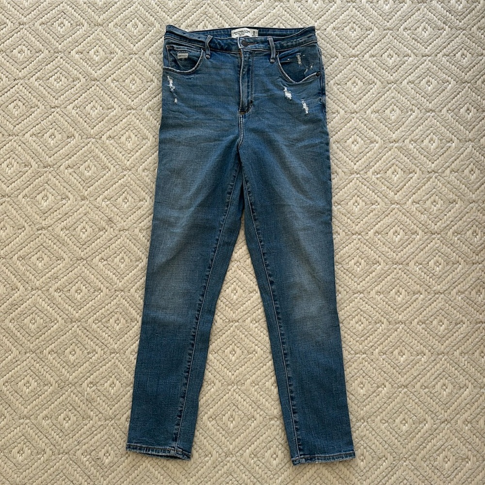 Abercrombie & Fitch super skinny ankle high rise jeans, size 28